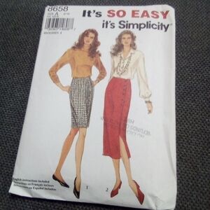 Simplicity Sewing Pattern 8658 Women's Wrap Skirts Size 8-18 Uncut Midi Maxi